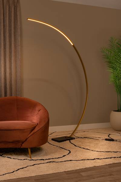 LED-Bogenleuchte  Curve Eisen - Gold