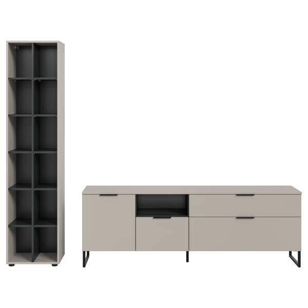 Ensemble Quario Étagère/Meuble TV -2 él. Cachemire / Noir