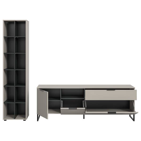 Ensemble Quario Étagère/Meuble TV -2 él. Cachemire / Noir