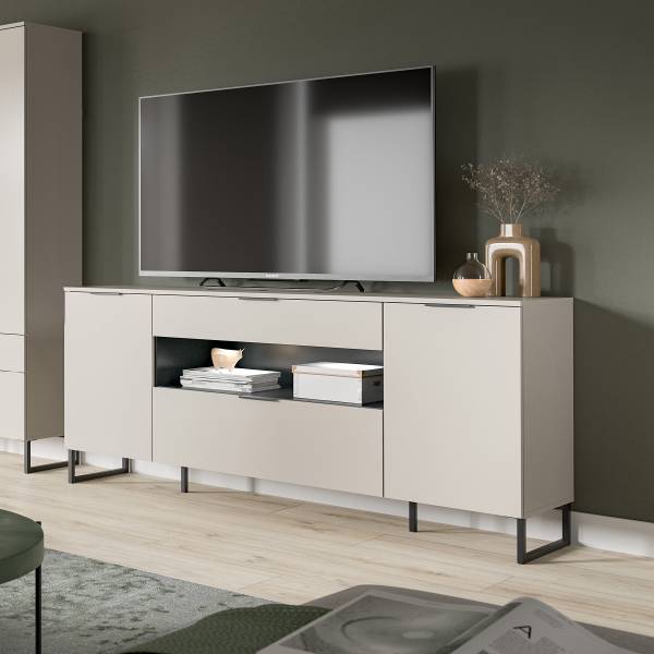 Sideboard Quario Kaschmir / Schwarz