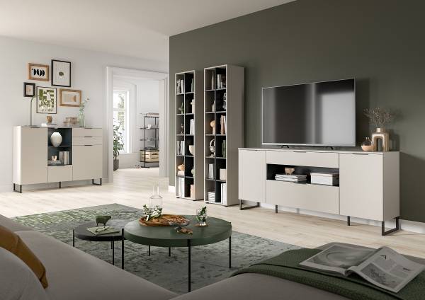 Sideboard Quario Kaschmir / Schwarz