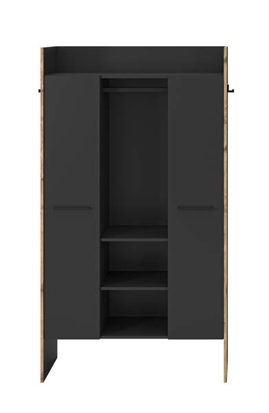 Armoire d’entrée Bueno Graphite / Imitation chêne Nox