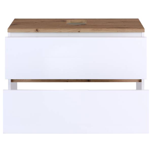 Wastafel Padosa hoogglans wit - Breedte: 80 cm