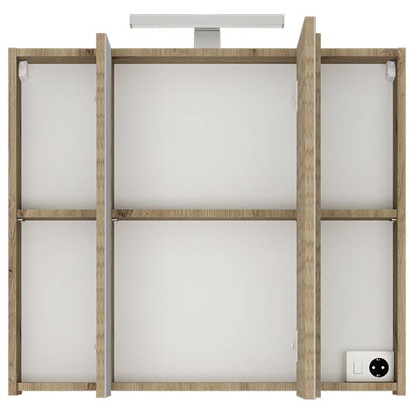 Spiegelkast met verlichting Tardona Artisan eikenhouten look