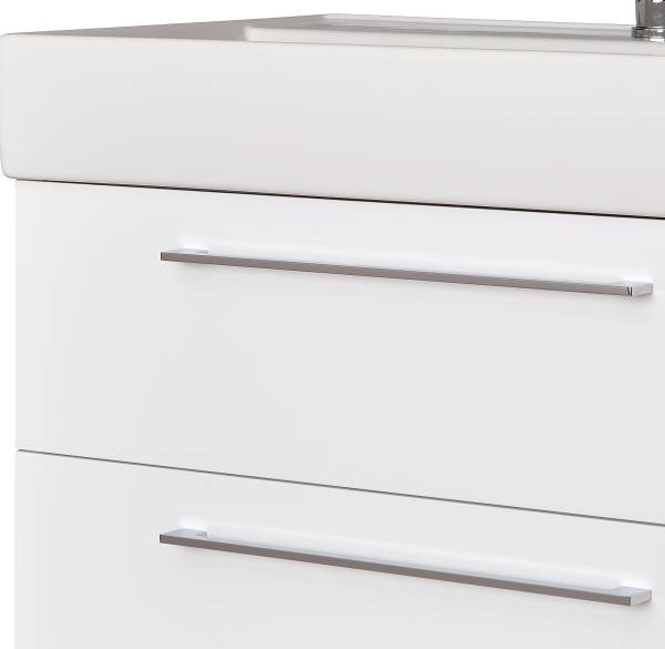 Mobile da terra con lavabo Vastag bianco lucido