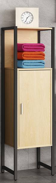 Halfhoge kast Edino eikenhouten look