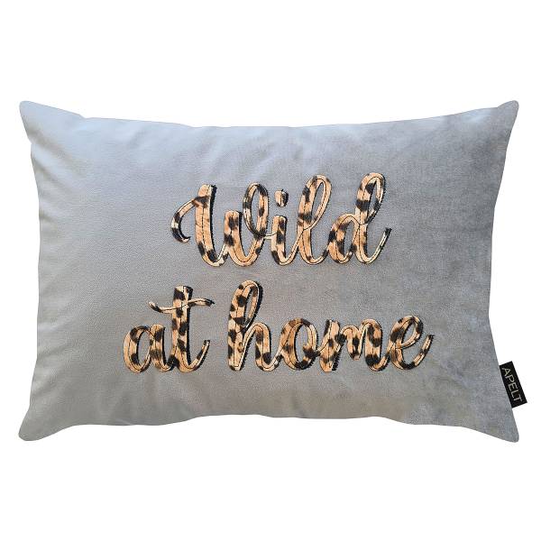 Coussin décoratif Wild Velours - Gris / Sable