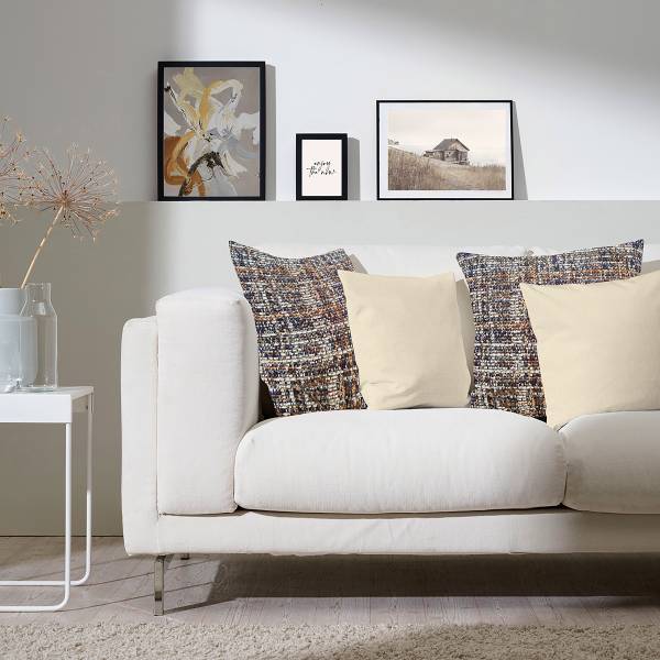 Dekokissen Chalet Jacquard-Gewebe - Grau / Terrakotta - 45 x 45 cm