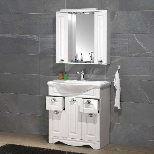 Set di 2 mobili Casalo 2 cassetti bianco