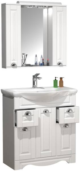 Set di 2 mobili Casalo 2 cassetti bianco