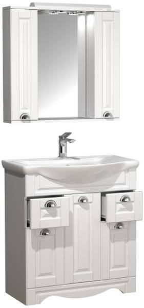 Set di 2 mobili Casalo 2 cassetti bianco