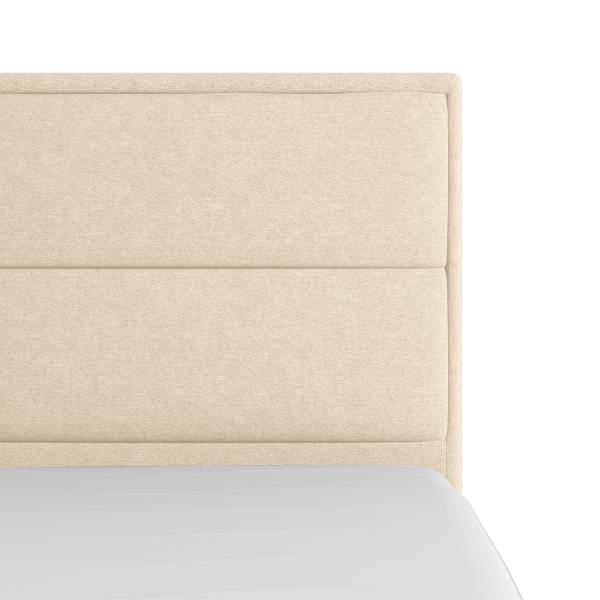 Boxspringbett Pavado Webstoff Pria: Taubengrau - 100 x 200cm - H2