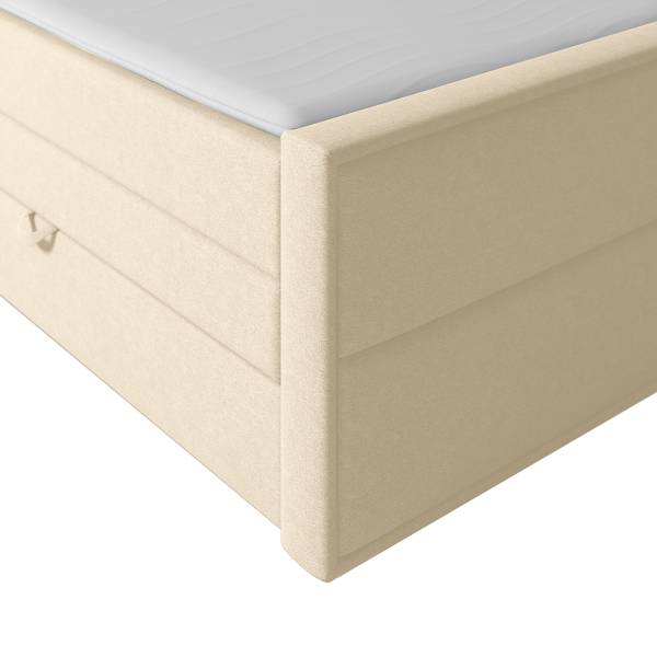 Boxspringbett Pavado Webstoff Pria: Taubengrau - 100 x 200cm - H2