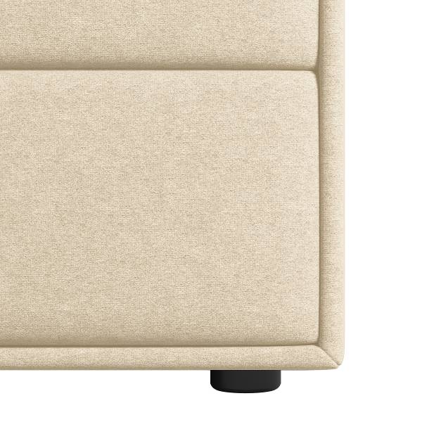 Boxspringbett Pavado Webstoff Pria: Taubengrau - 100 x 200cm - H2