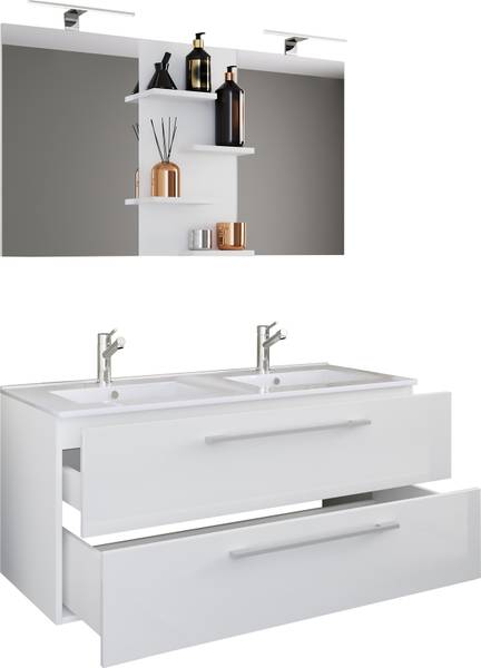 Badkamerset Budasi 2-delig spiegel wit