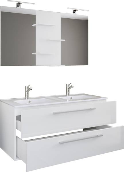 Badkamerset Budasi 2-delig spiegel wit