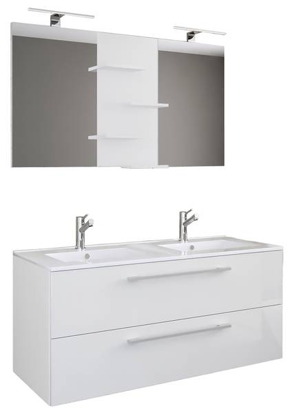 Badkamerset Budasi 2-delig spiegel wit