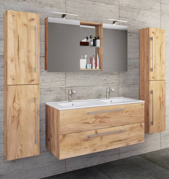 Salle de bain Budasi - 4 élém. Imitation chêne