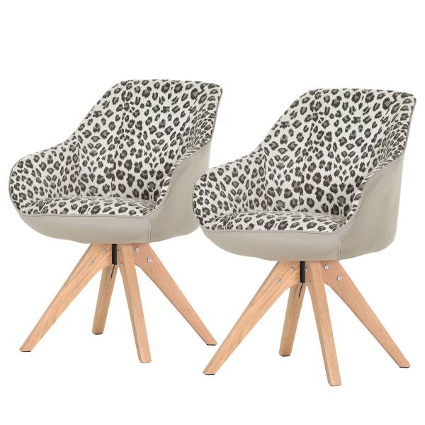 Set di 2 sedie girevoli VUCA leo / beige