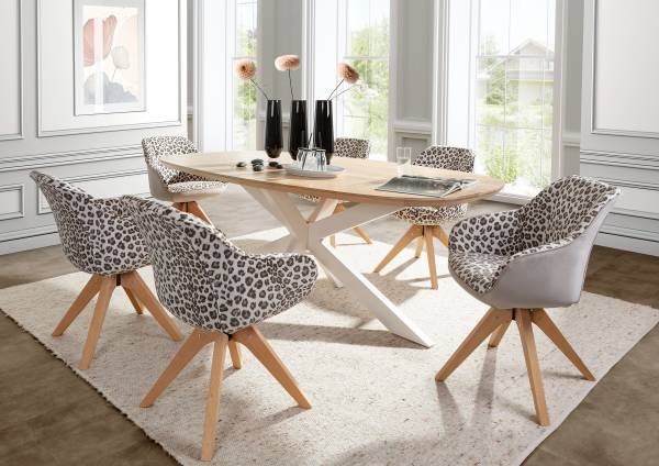 Set di 2 sedie girevoli VUCA leo / beige