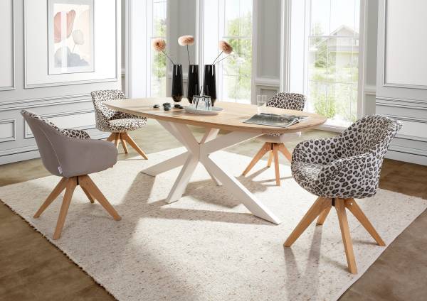 Set di 2 sedie girevoli VUCA leo / beige