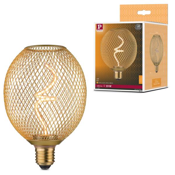 LED-Leuchtmittel Metallic Glow Typ A Stahl - Messing