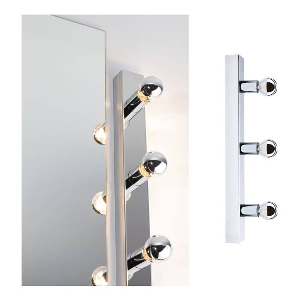 Wandleuchte Regula II Typ A Aluminium - Chrom - Flammenanzahl: 3