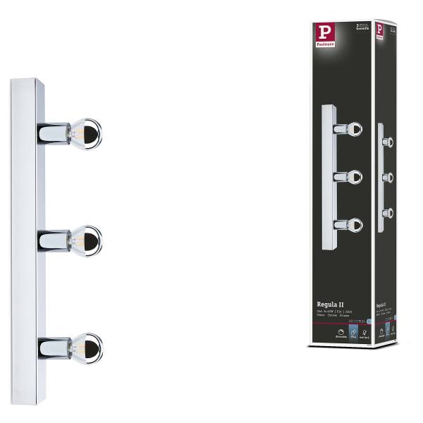 Wandleuchte Regula II Typ A Aluminium - Chrom - Flammenanzahl: 3
