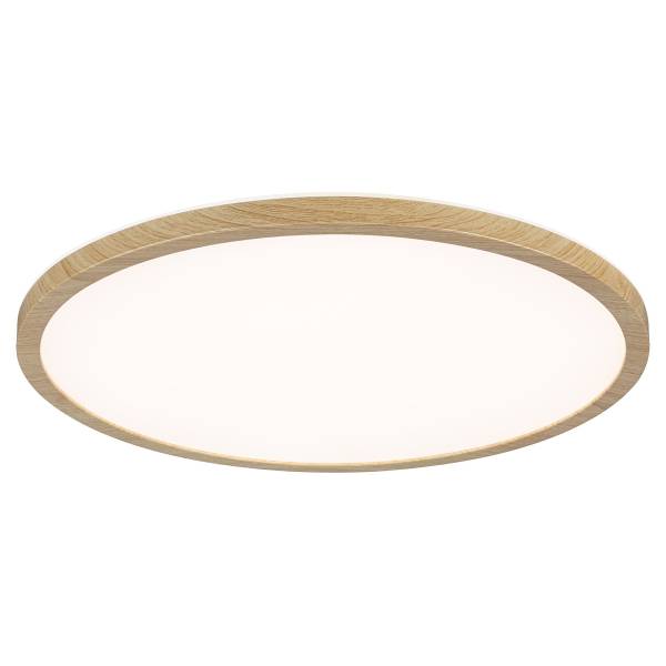 Plafonnier LED Atria Shine WS Rond Plastique - Imitation chêne