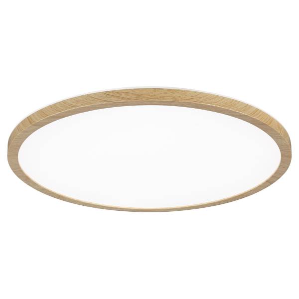 Plafonnier LED Atria Shine WS Rond Plastique - Imitation chêne