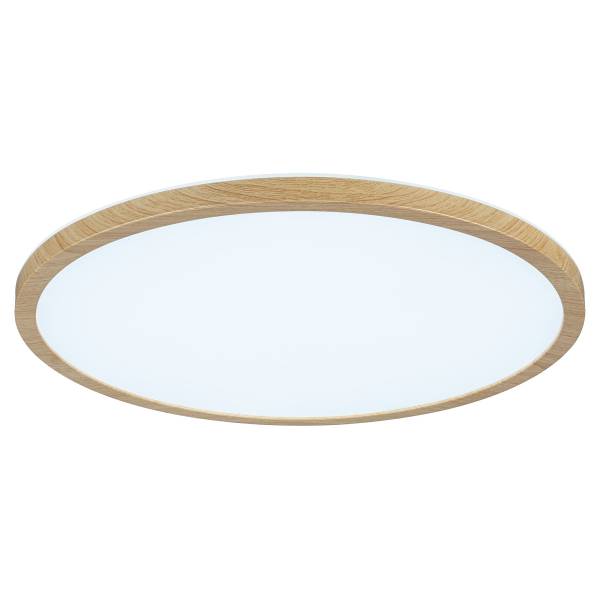Plafonnier LED Atria Shine WS Rond Plastique - Imitation chêne