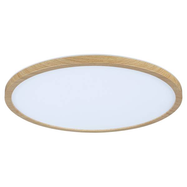 Plafonnier LED Atria Shine WS Rond Plastique - Imitation chêne