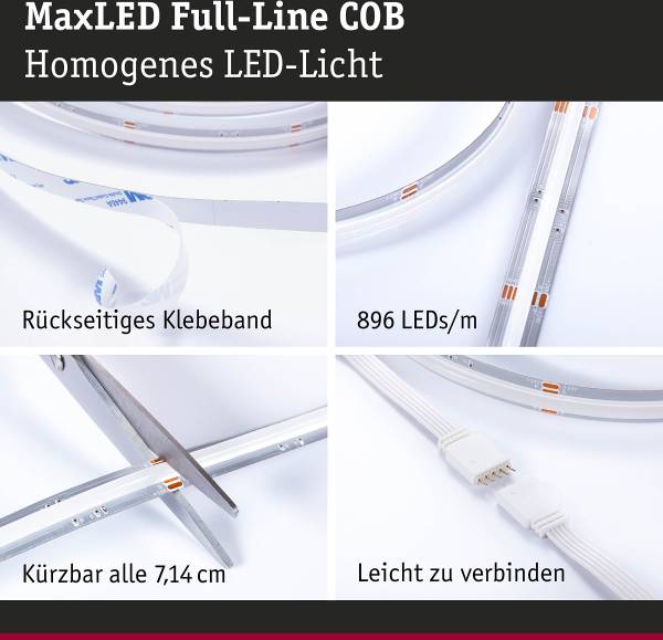 LED-Strip MaxLED 500 RGB Kunststoff - Silber - Breite: 150 cm - 4er Set