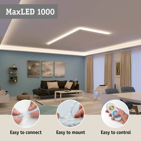 LED-Strip MaxLED 1000 RGB Kunststoff - Silber - Breite: 300 cm - 4er Set