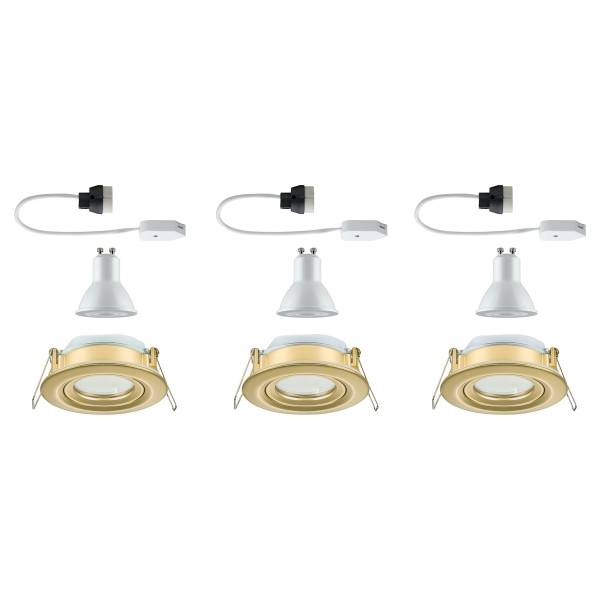 Einbauleuchte Nova Plus Dim Aluminium - Gold - 3er Set