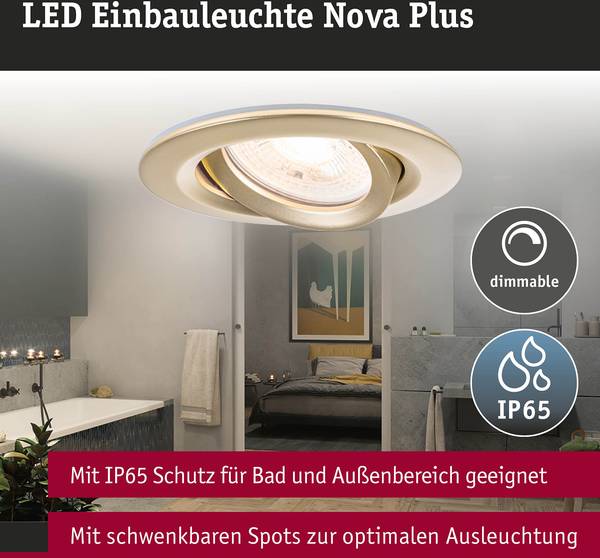 Einbauleuchte Nova Plus Dim Aluminium - Gold - 3er Set