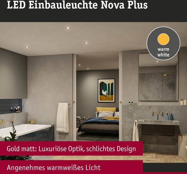 Einbauleuchte Nova Plus Dim Aluminium - Gold - 3er Set