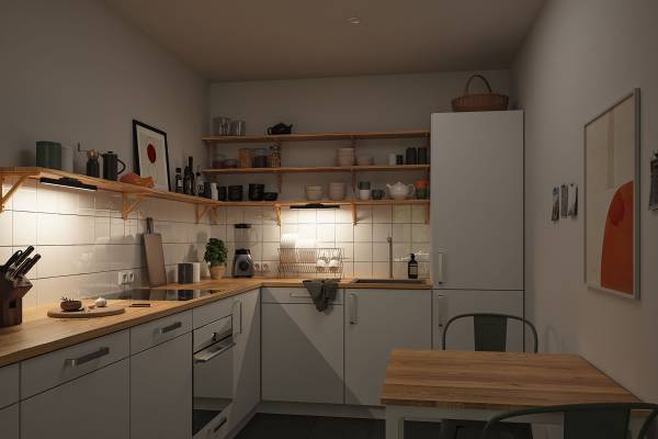 LED-Möbelleuchte Atali Kunststoff - Schwarz