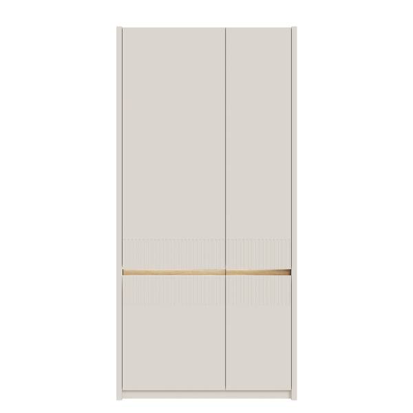 Beleuchteter Garderobenschrank Labuho Eiche Mauvella Dekor / Kaschmir