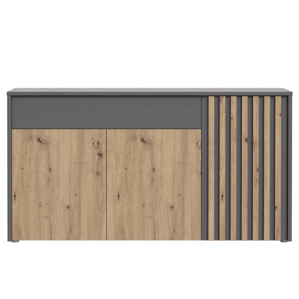 Sideboard Kitugu Eiche Artisan Dekor / Grau