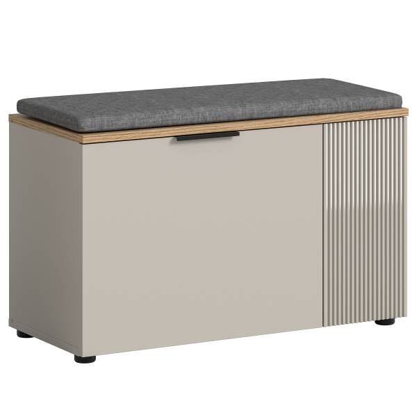 Banc d’entrée Slide - Coussins d’assise Cachemire / Imitation chêne Evoke