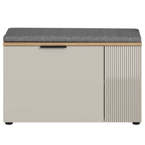 Banc d’entrée Slide - Coussins d’assise Cachemire / Imitation chêne Evoke