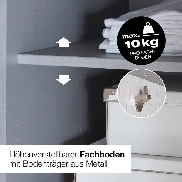 Drehtürenschrank Stockholm Typ B Plankeneiche Dekor / Graphit