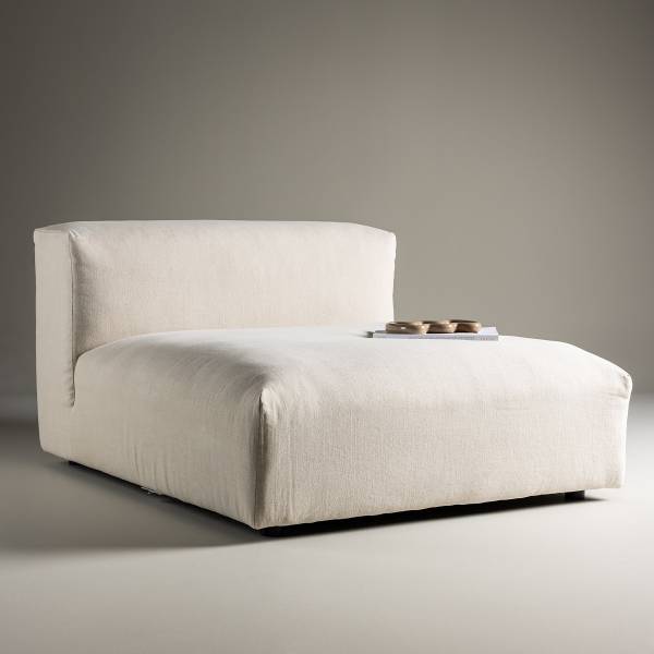 Divano modulare a 1,5 posti Mavi A Beige - Tessuto - 105 x 70 x 135 cm