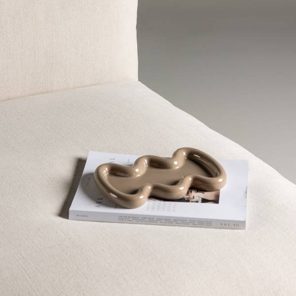 Divano modulare a 1,5 posti Mavi A Beige - Tessuto - 105 x 70 x 135 cm