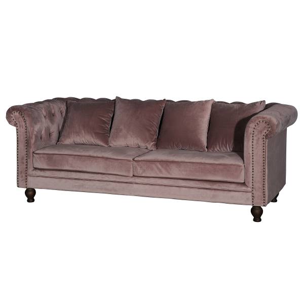 Divano a 3 posti Velvet Rosa