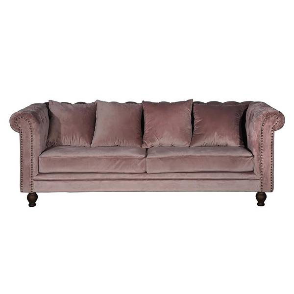 Divano a 3 posti Velvet Rosa