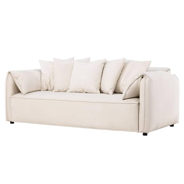 Divano a 3 posti Torekov Bianco - Tessuto - 202 x 73 x 100 cm