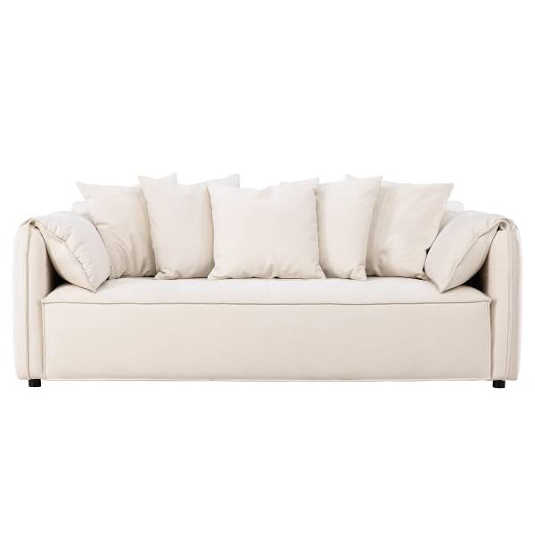 Divano a 3 posti Torekov Bianco - Tessuto - 202 x 73 x 100 cm