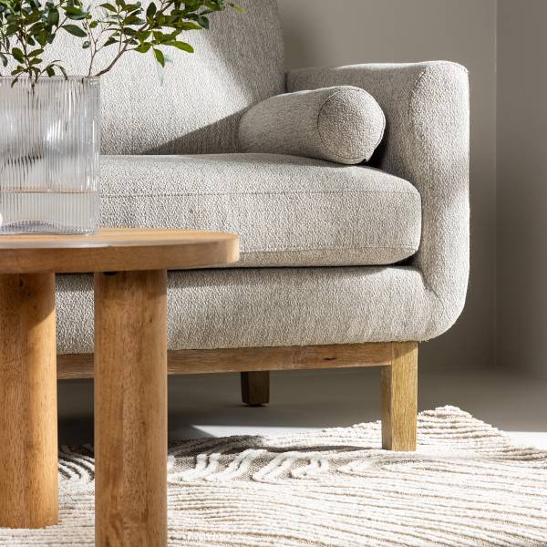 3-Sitzer Sofa Olympos Beige - Webstoff - 214 x 90 x 88 cm